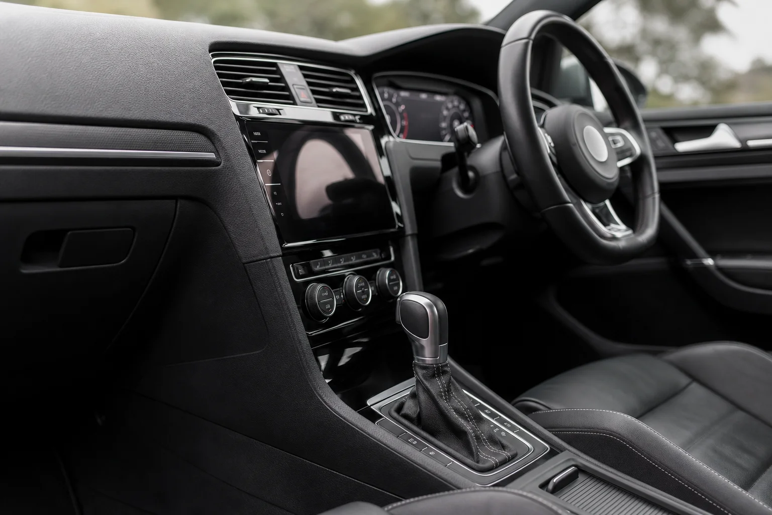 Volkswagen DSG gear selector in a right-hand drive car